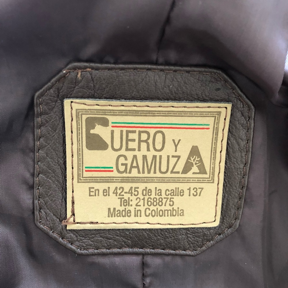 COPY - Hand made Leather Jacket Brown Size M - Picture 4 of 7